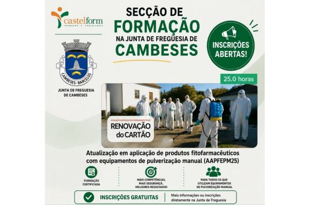 PR&Eacute;-INSCRI&Ccedil;&Otilde;ES ABERTAS - Forma&ccedil;&atilde;o: Atualiza&ccedil;&atilde;o em aplica&ccedil;&atilde;o de produtos fitofarmac&ecirc;uticos com equipamentos de pulveriza&ccedil;&atilde;o manual (AAPFEPM25)